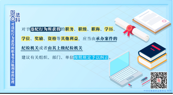 纪法百科丨对违纪行为获得的职务...